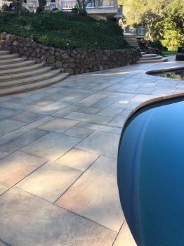 Cantilever Pool deck in Squares & Rectangles, Millbrae, CA